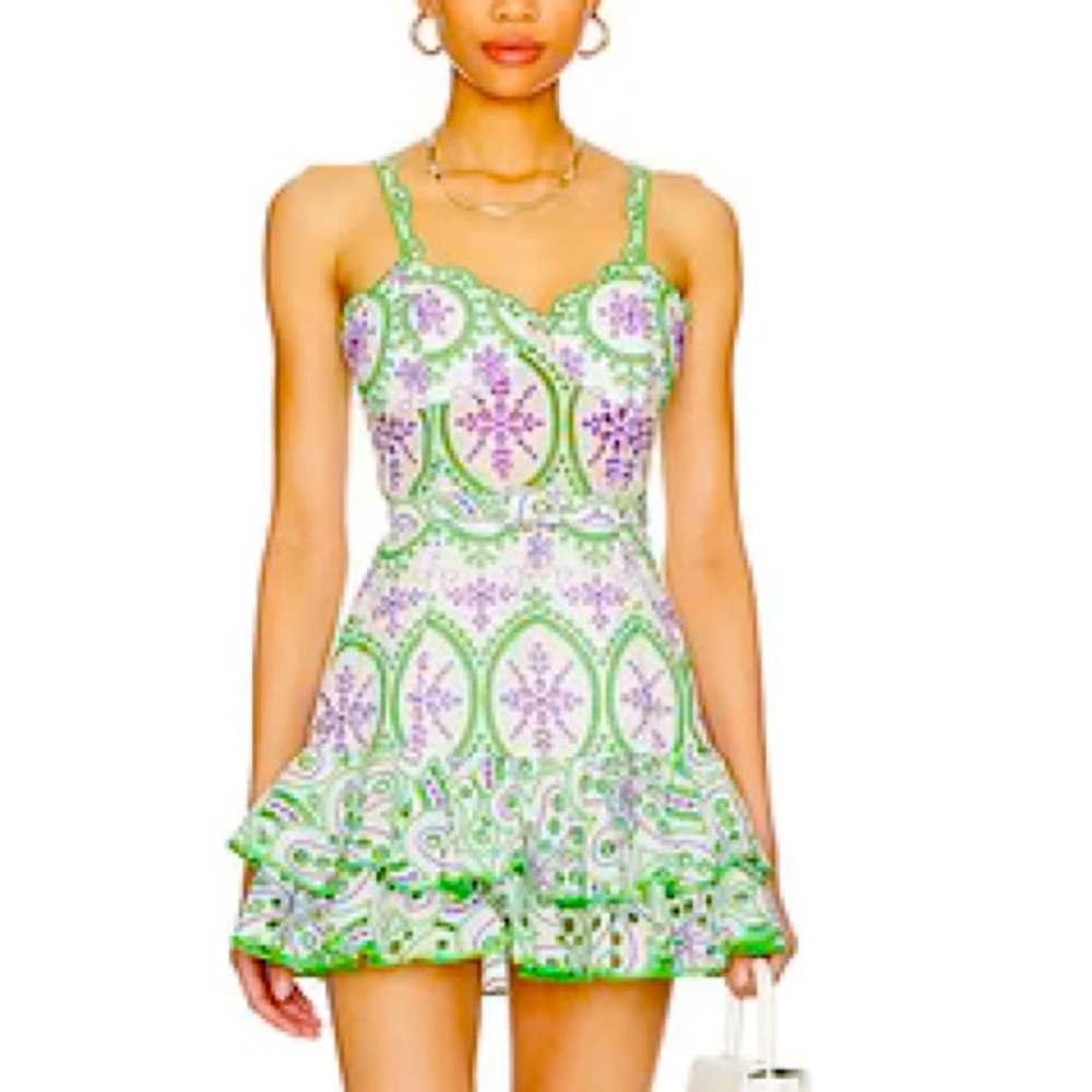 Charo Ibiza green and purple dress large
